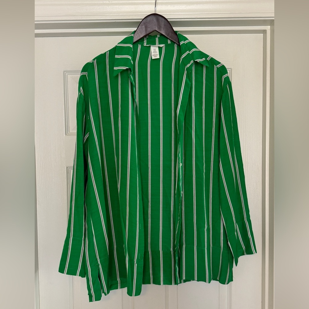 H&M oversized button up shirt